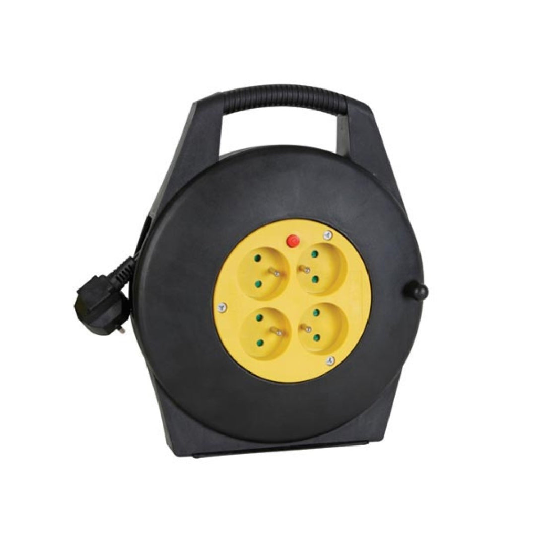 ENROULEUR NOIR JAUNE 4 PRISES 10M