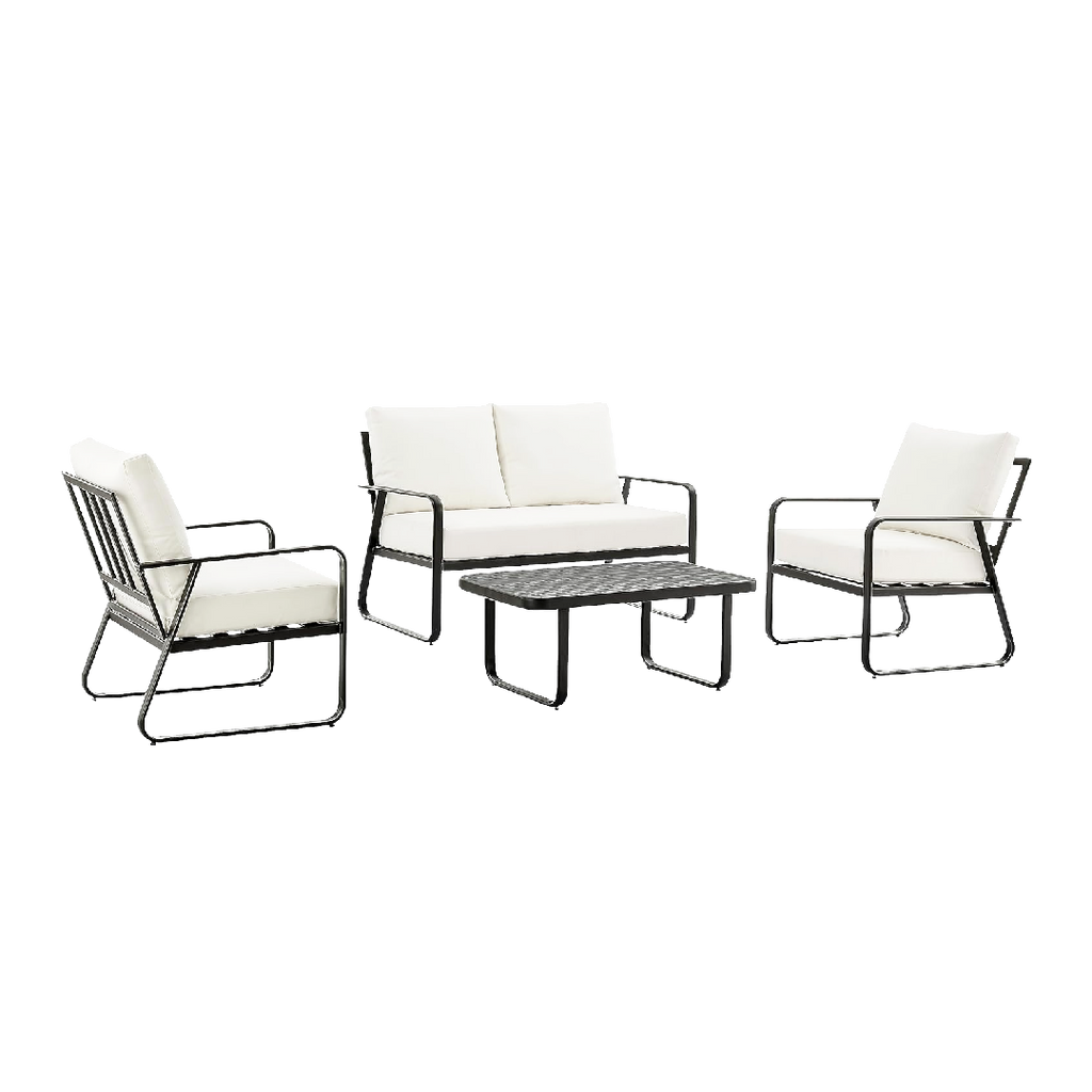 3 FAUTEUILS & TABLE MLM-211054