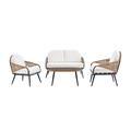 3 FAUTEUILS & TABLE MLM-211063