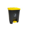 POUBELLE A PEDALE YELLOW/GREY 68 L