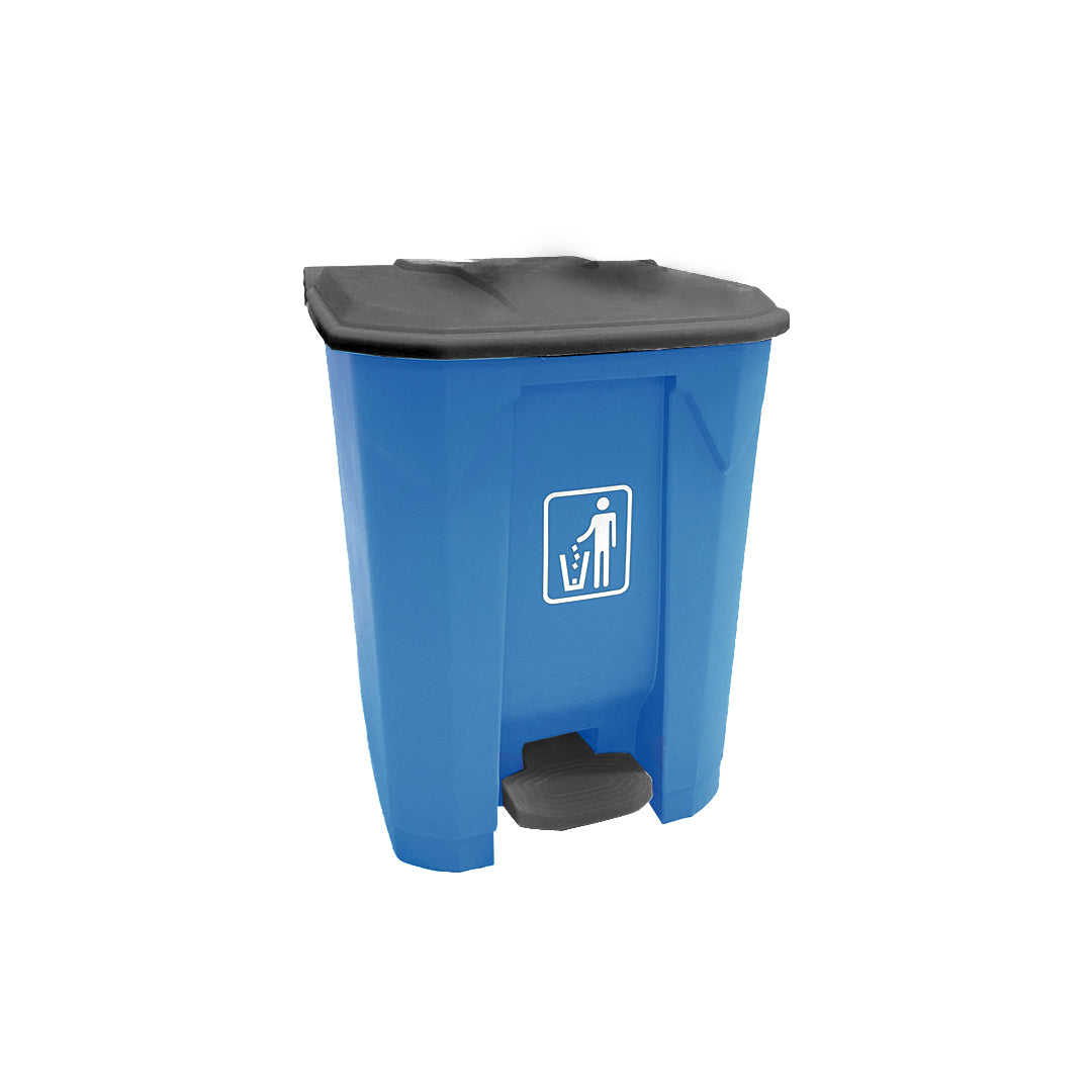 POUBELLE A PEDALE BLUE/GREY 68 L