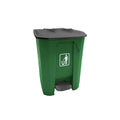 POUBELLE A PEDALE GREEN/GREY 68 L