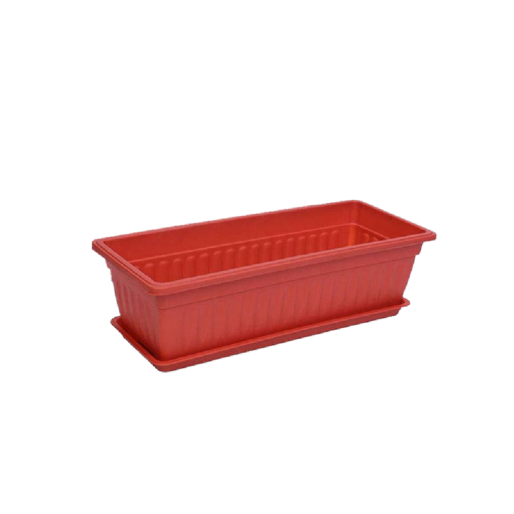 POT DE FLEUR RECTANGULAIRE AVEC SOUCOUPE RB-PJ4020S