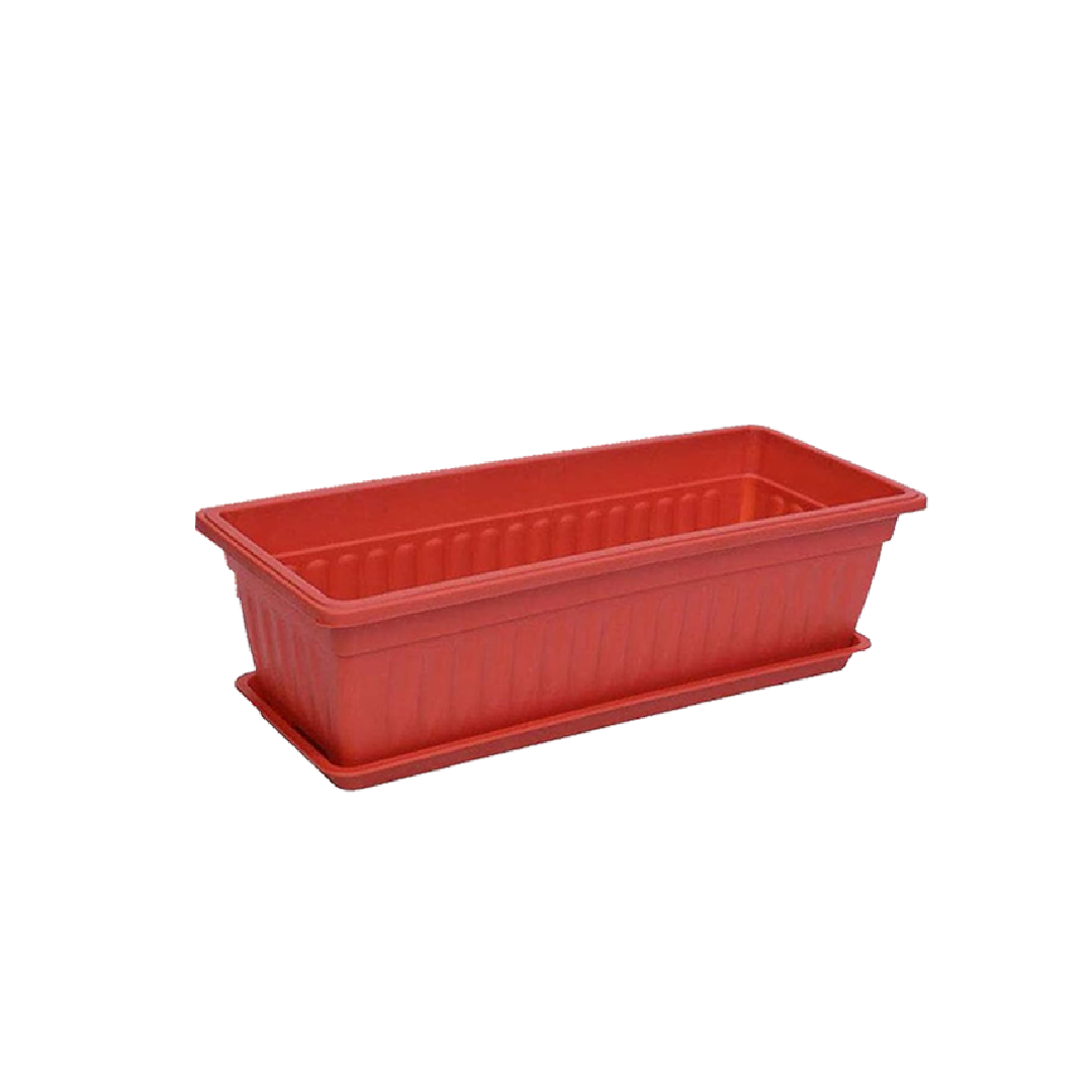 POT DE FLEUR RECTANGULAIRE AVEC SOUCOUPE RB-PJ4020S