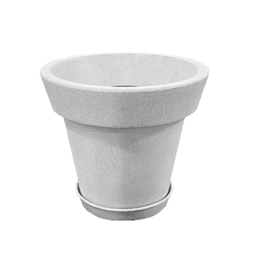 POT DE FLEUR AVEC SOUCOUPE 33X30X14CM
