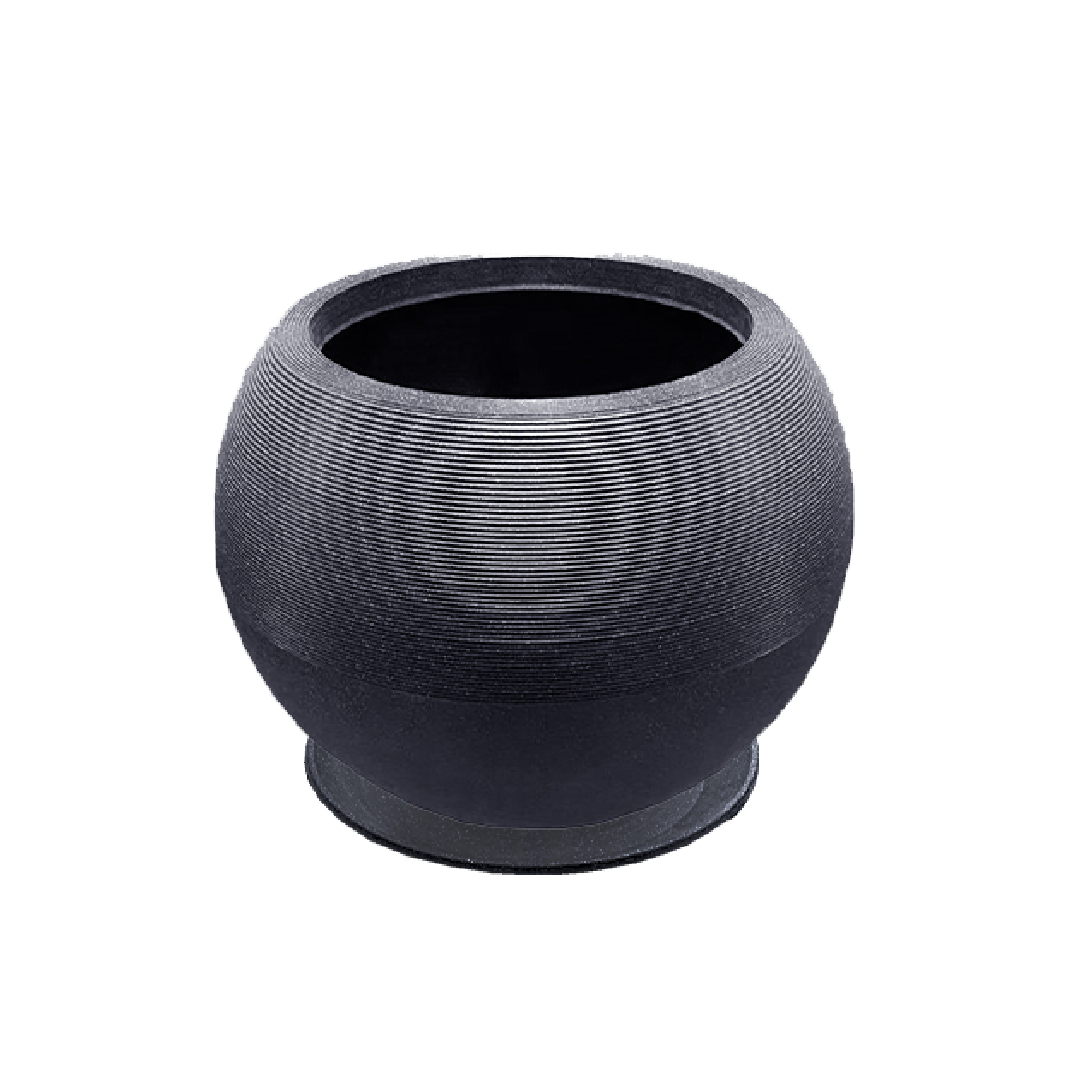 POT DE FLEUR GREY AVEC SOUCOUPE RB-RRK003-50