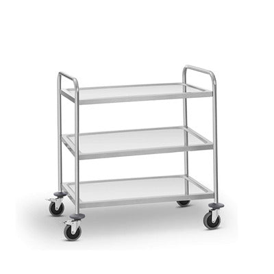 CHARIOT DE SERVICE INOX 3 NIVEAUX