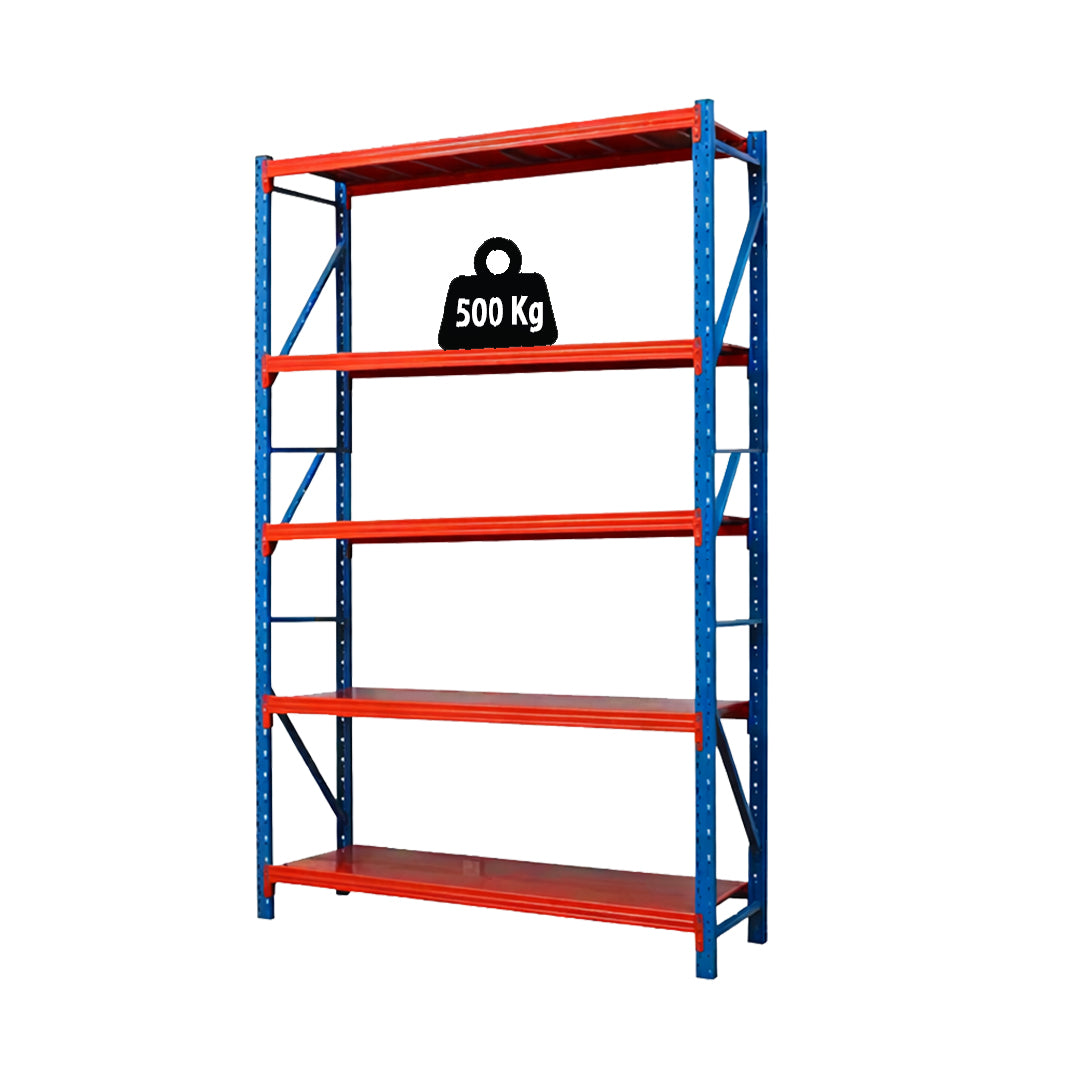ETAGERE HEAVY DUTY BLEU ROUGE 5 NIVEAUX - 500KG PAR NIVEAU - 200X70X240CM