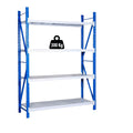ETAGERE MEDIUM DUTY BLEU BLANC 4 NIVEAUX - 300KG PAR NIVEAU - 200X60X200CM