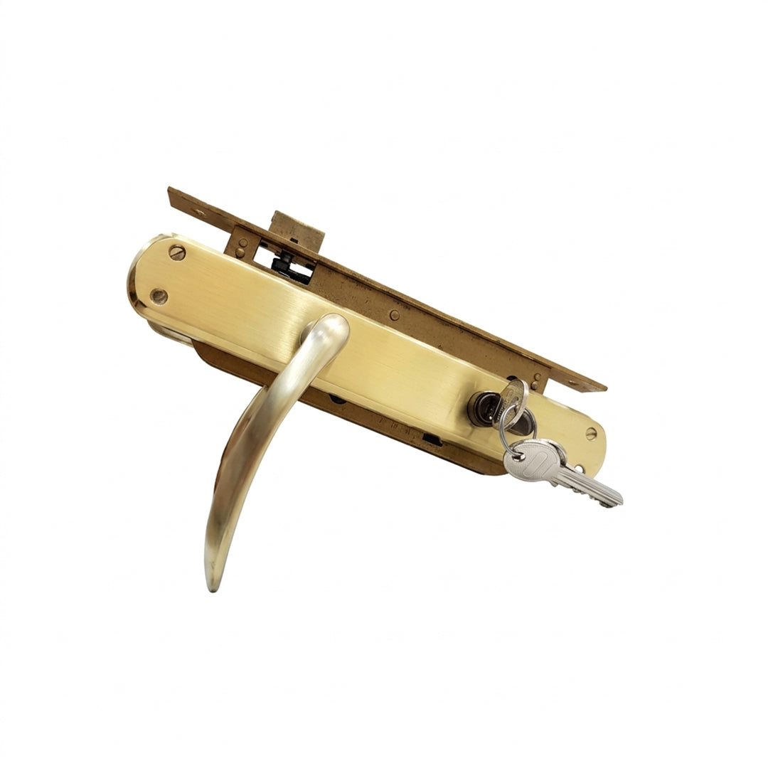ICSA SET LOCK 115/304Z OSV SATIN BRASS HANDLE