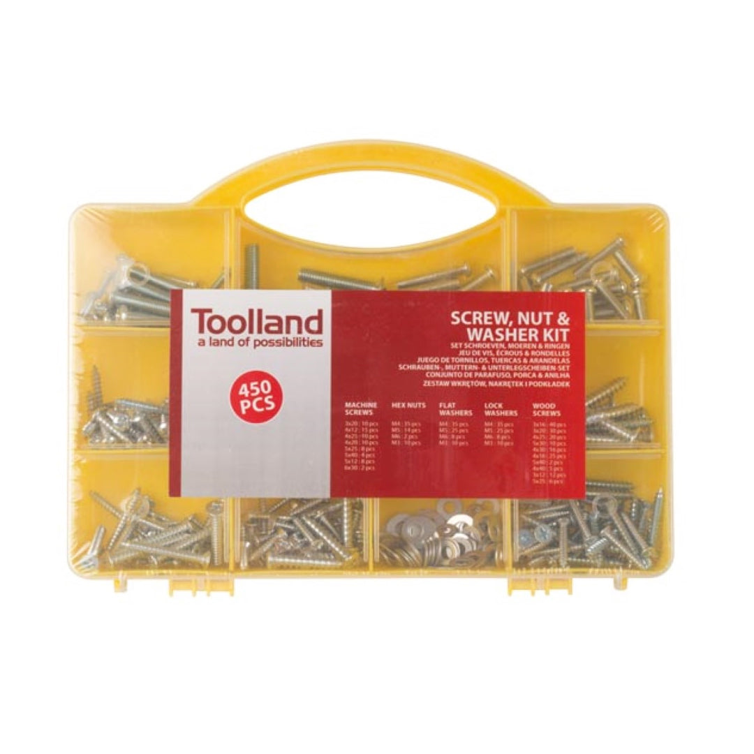 JEU DE VIS + ÉCROUS + RONDELLES - 450 PCS