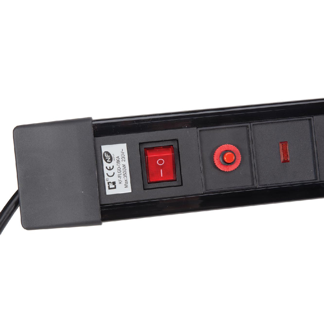 BLOC MULTIPRISE 8 PRISES + PROTECTION FOUDRE
