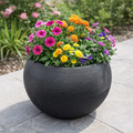 POT DE FLEUR GREY AVEC SOUCOUPE 50X39X23CM