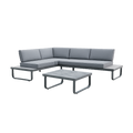3 FAUTEUILS & TABLE MLM-211057
