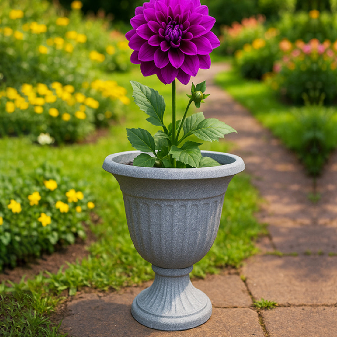 POT DE FLEUR COUPE GRIS RB-JB3001