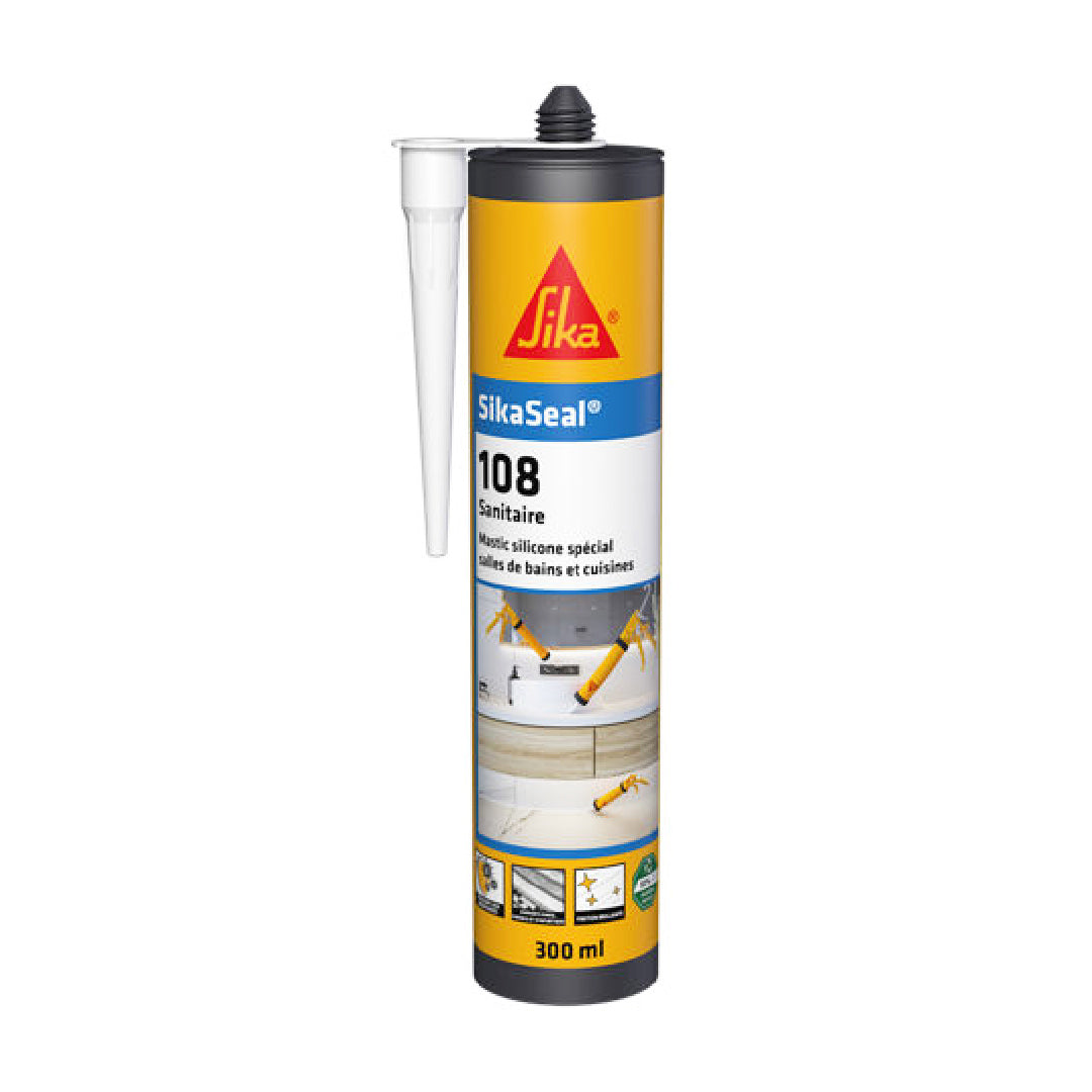 SILICONE BLANC SIKASEAL-108 SANITAIRE 300ML