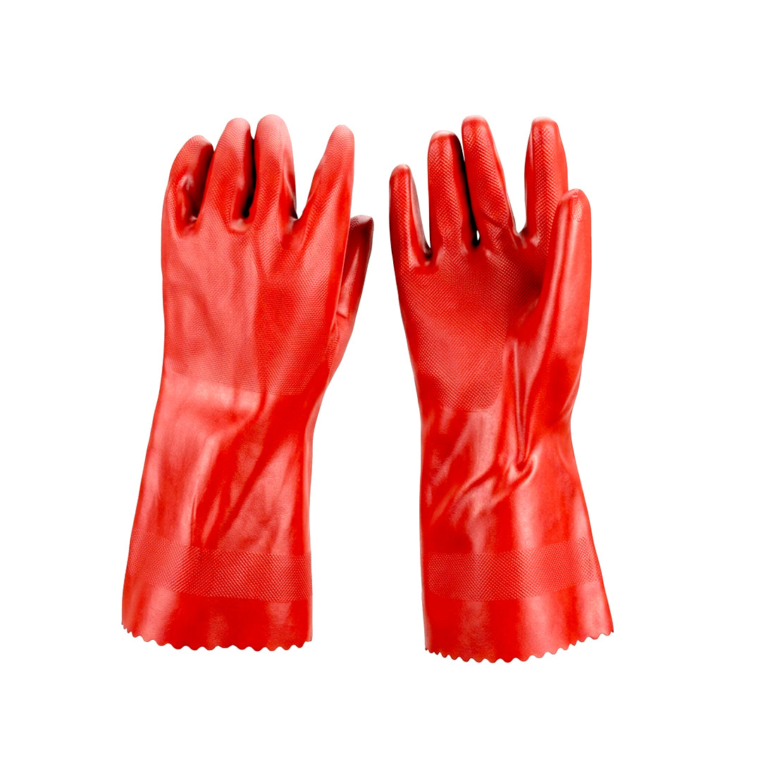 GANTS PVC ROUGE M/LONGUE 45CM T10 XL