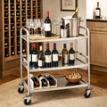 CHARIOT DE SERVICE INOX 3 NIVEAUX