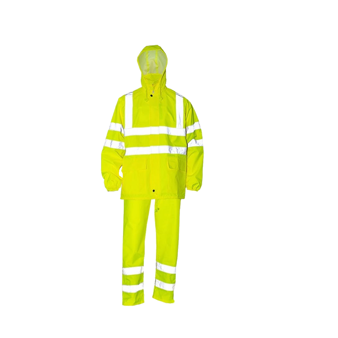 ENSEMBLE DE PLUIE VERT FLUORESCENT