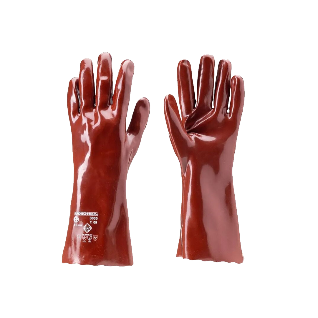 GANTS EUROCHEM 3640 PVC ROUGE T10