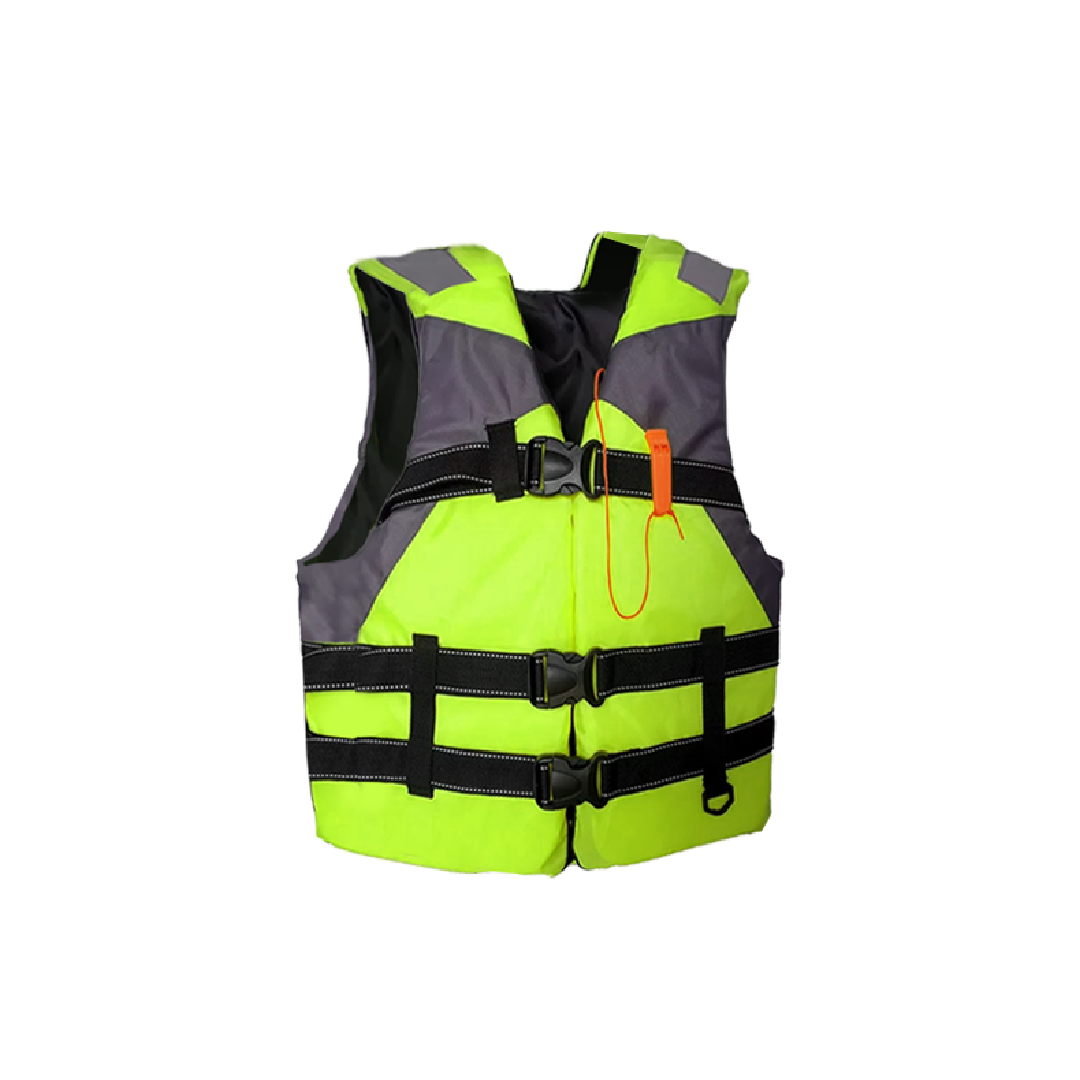 GILET DE SAUVETAGE VERT + SIFFLET