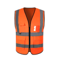 GILET HI-VIZ ORANGE AVEC POCHES
