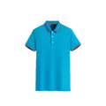POLO BLEU 100% COTON