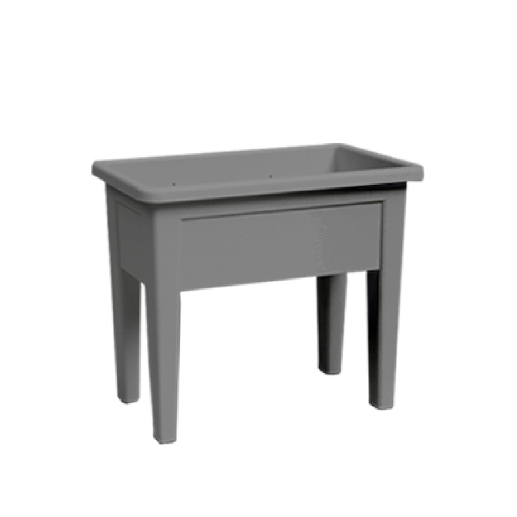 POT DE FLEUR RECTANGULAIRE SUR PIEDS GRIS