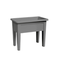 POT DE FLEUR RECTANGULAIRE SUR PIEDS GRIS