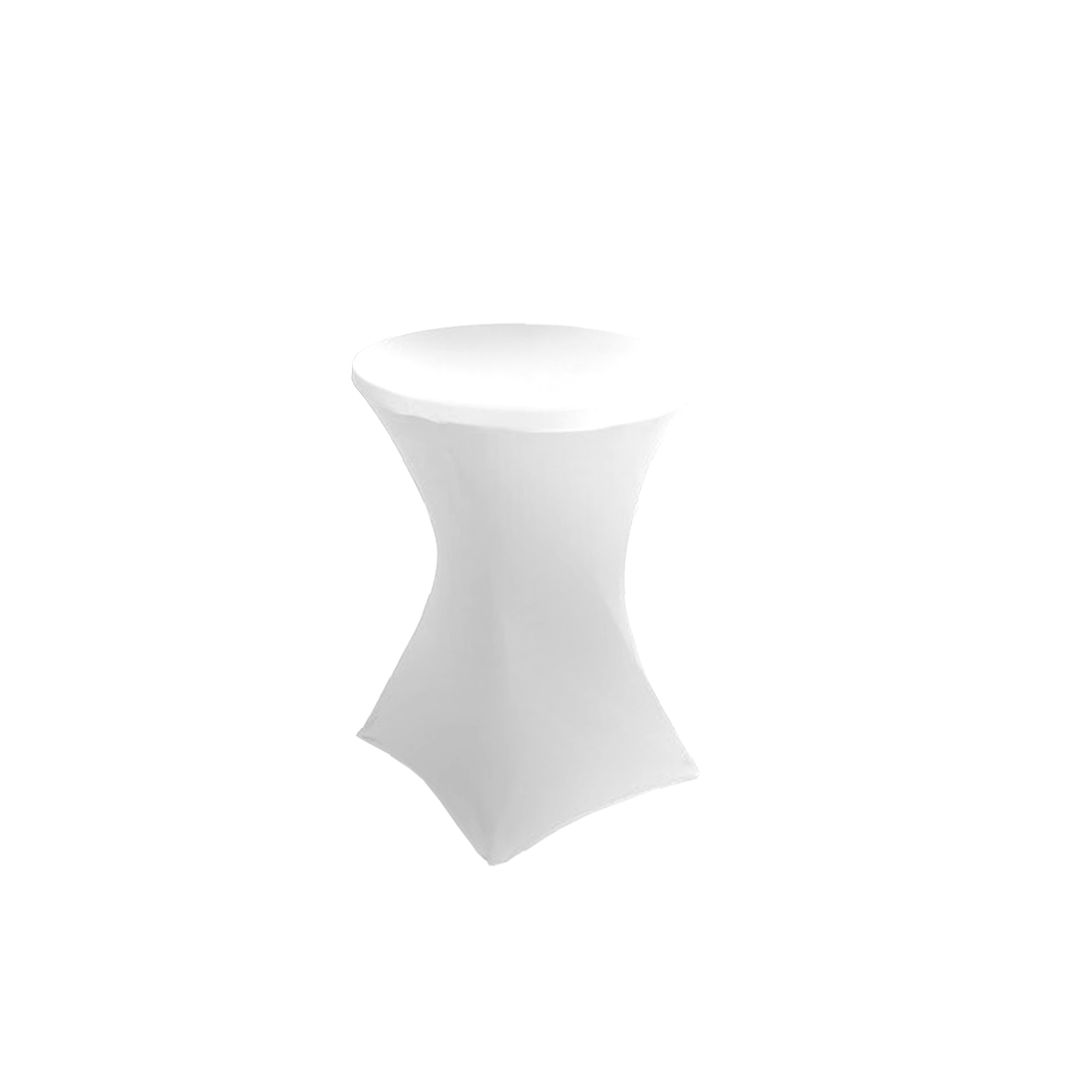 COUVERTURE TABLE COCKTAIL BLANC